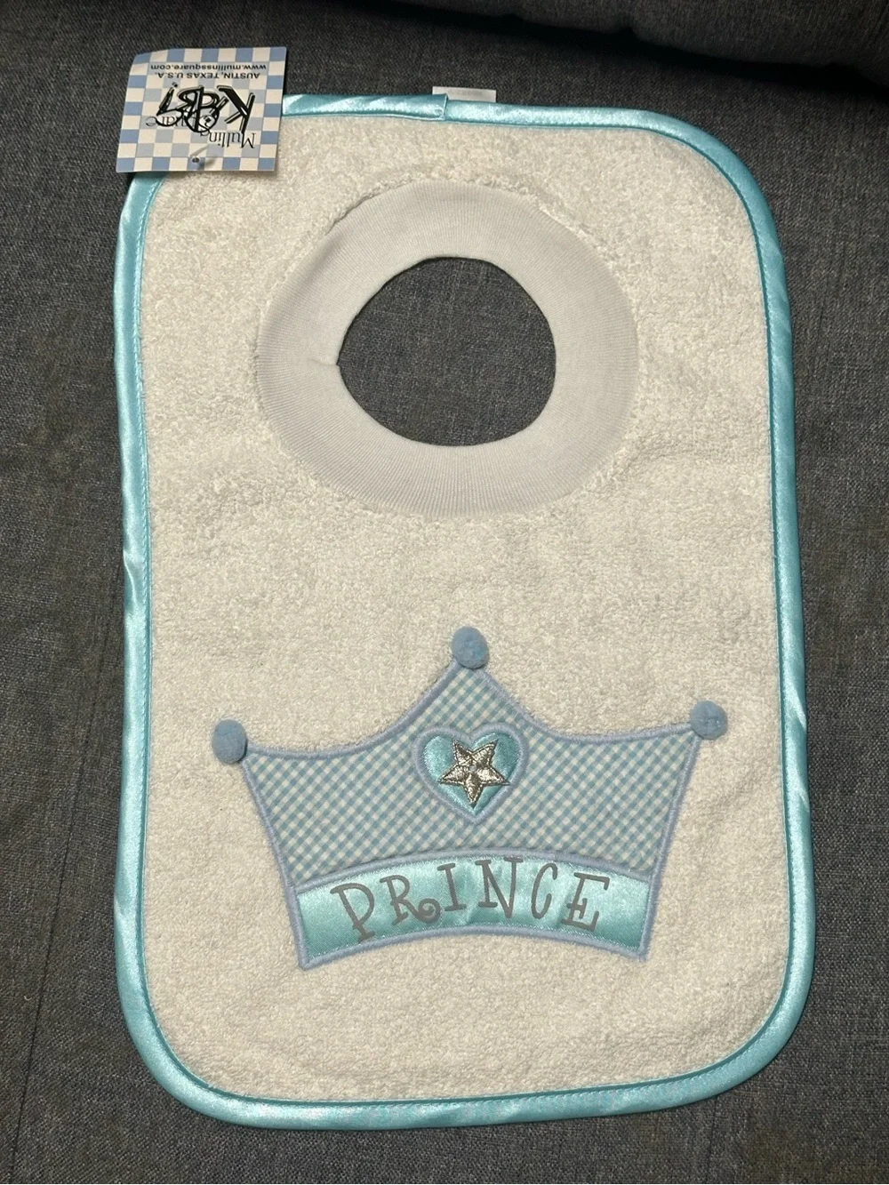 Mullins Square Kids Baby Prince Bib